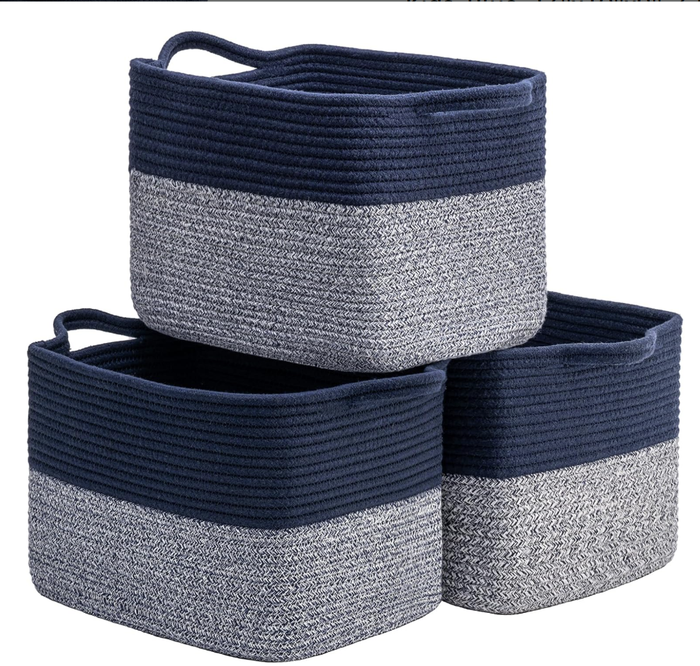 Dog Toy Baskets for Organizing, Shelf Baskets for Blankets, Towels, Small Laundry Basket Nice Storage Baskets for Living Room