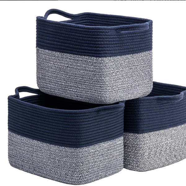 Dog Toy Baskets for Organizing, Shelf Baskets for Blankets, Towels, Small Laundry Basket Nice Storage Baskets for Living Room