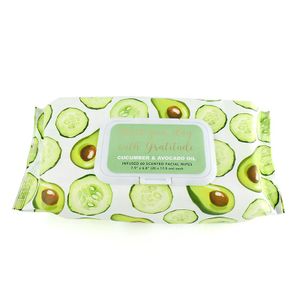 Customized Non-Woven Feminine Wet Wipes Makeup Remover and Facial Cleansing Includes Cucumber Orange Lavender Flavors