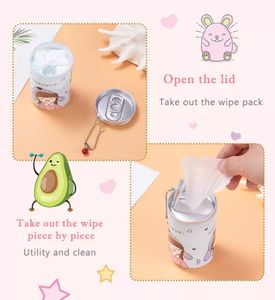 Wholesale Disposable Mini Wet Wipes 30pcs Wipes Packed in Cans Portable Free Gift Canister Wipes