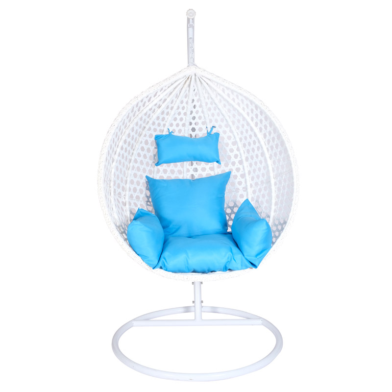 Modern Wholesale Egg Swing Chair Hanging Wicker Hammock for Home Patio Balcony Garden Porch Outdoor Relaxation Durable Metal PE