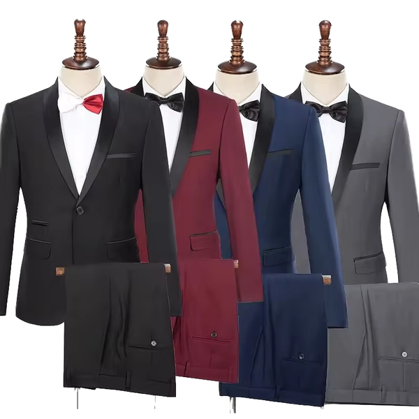 Made to Measure Handmade Men Suit Set Business Professional Suit Slim Man Groom Wedding Formal Set Suits