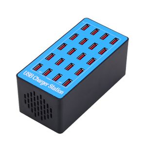 100W Family Sized Desktop USB Rapid Charger 5V 20A 100Watt 20-Port Smart USB Ports Mobile Phone 20/30/40/50/60 USB Organizer