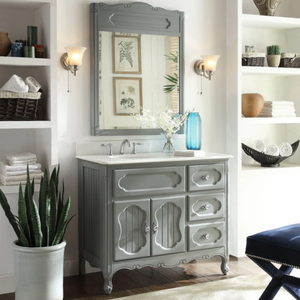 Modern Bathroom Floor Standing Bathroom Storage Cabinet 42 Inch White Gray Light Blue Bathroom Vanity Cabinet With Sink