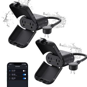 Wholesale American Standard Ip66 UL Outdoor Waterproof Wifi Tuya Smart Dimmer Plug Outlet Extension Smart Socket