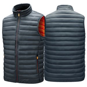 OEM Custom Men's Winter Zipper Vest Breathable Casual Style Waterproof Puffer Jacket Padded Sleeveless Outer Wear