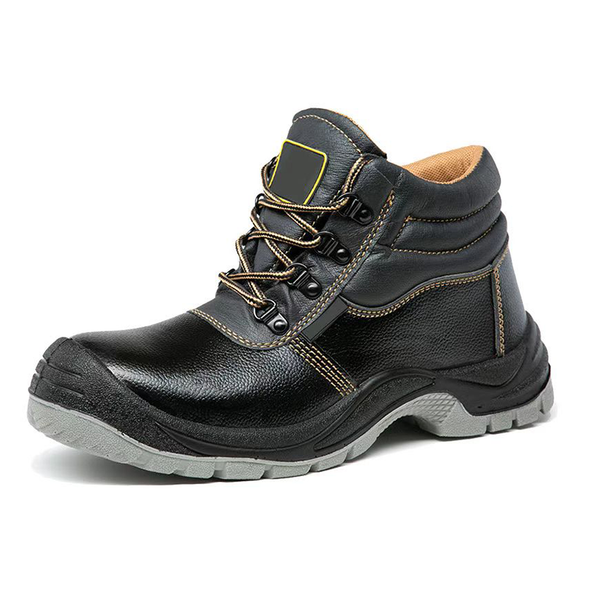 Industrial Durable Lace-Up Leather Safety Shoes-Unique Design Man Work Boots Non-Slip Steel Toe Midsole for Factory Construction
