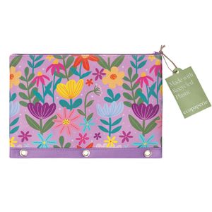 Floral Printed Fabric Pencil Case