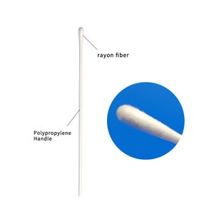 Disposable Lab Medical Sterile Sampling Testing Plastic Handle Rayon Tip Viral Bacterial Microbiology Swab Sticks
