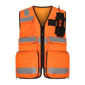 High Visibility Reflective Ambulance Paramedic Vest Heavy Duty Medical Uniform Tool Vest With Multipocket Customized Logo