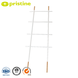 MIT Housewares White Wooden Portable Bathroom Ladder Towel Rack Modern Home Storage Furniture Taiwan Cast Iron Heater Wholesale