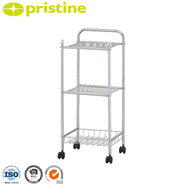 Shopee Sale Modern Household Chrome Plated Metal Shelf EBay Wholesale Taiwan Storage Furniture Manufacturer Corner Bathroom Rack