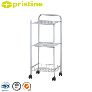Shopee Sale Modern Household Chrome Plated Metal Shelf EBay Wholesale Taiwan Storage Furniture Manufacturer Corner Bathroom Rack