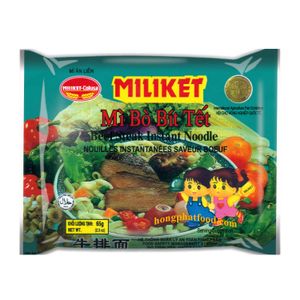 Miliiket Bulk OEM Beefsteak Flavors Halal Instant Ramen Noodle Bag 65g for Adults Standard Price Sale