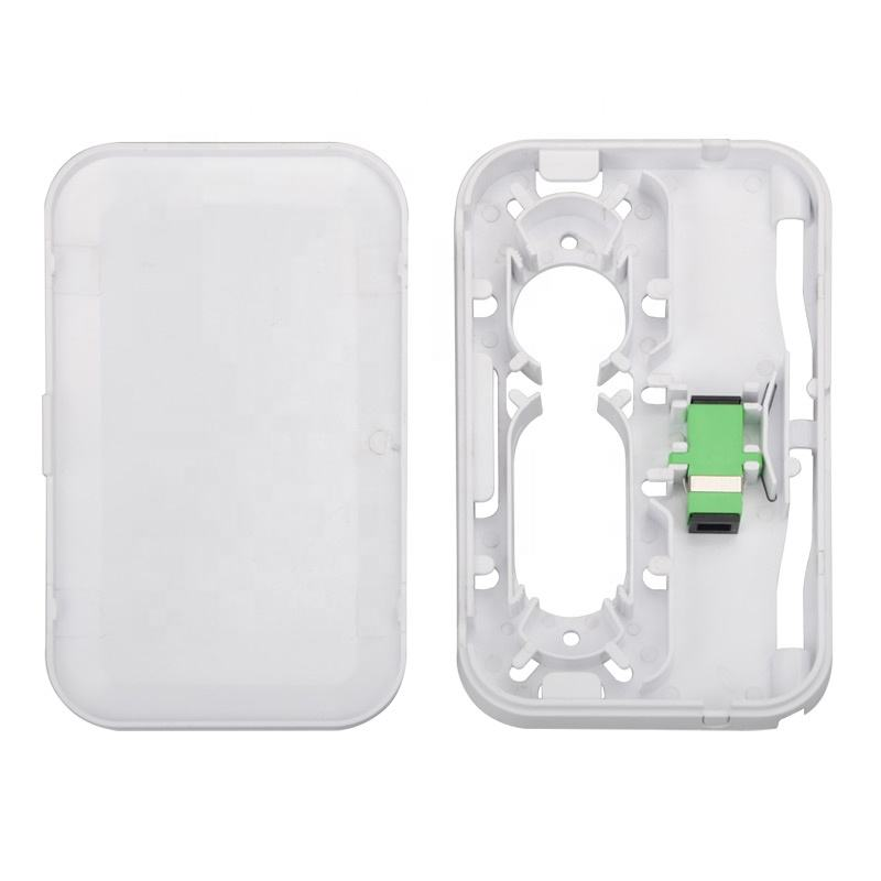Fiber Optic Face Plate 1core Terminal Splice Tray Box Wall Mount Panel SC APC Pigtail Adapter Terminal Panel Box