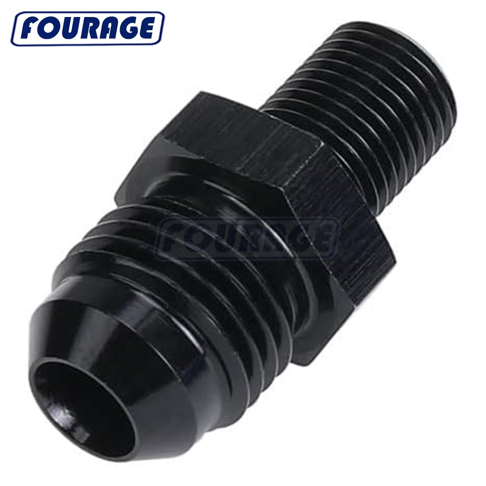 CNC Car Part Aluminum Male Metric Thread to AN4 AN6 AN8 AN10 AN12 Male Flare Fuel Line Hose Pipe Fitting Adapter