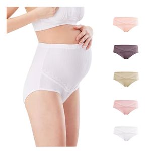 Wholesale Breathable Cotton Ladies Underpants High Waisted Solid Color Oversized Pregnant Women's Underwear with Free Samples