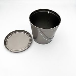 1.1 L Custom Painted Round Metal Tin Bucket with Lid for  Storage Candle Tin Can