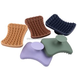 Custom Hair Brush Silicone Shampoo Brush Scalp Scrubber Scalp Hair Comb Massage Brusher