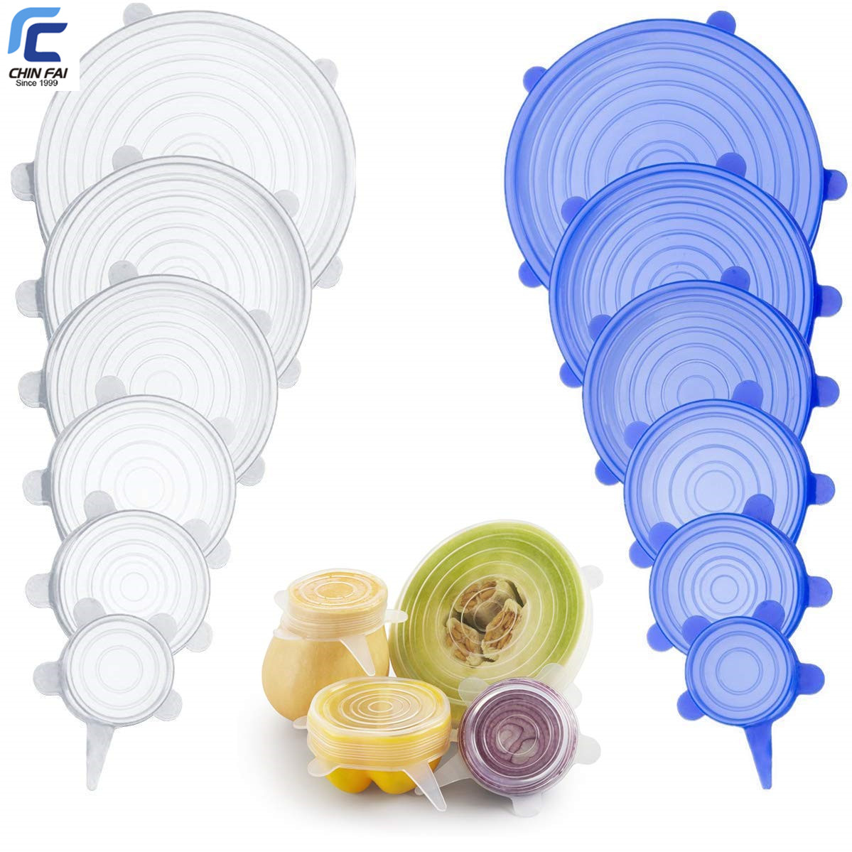 Modern Reusable Seal Stretch Covers Food Grade Silicone Lids for Cup Tapas De Silicon Adjustable Keep Fresh Kitchen Accessory