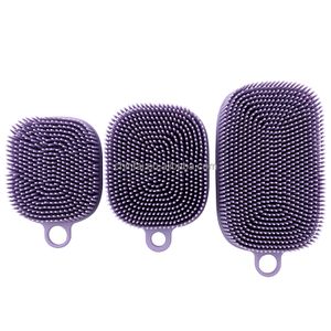 Compact Stylish Scalp Brush Soft Silicone Cushioned Vented Wheat Straw Silicon Scalp Massager Hair Combs for Shampoo Styling