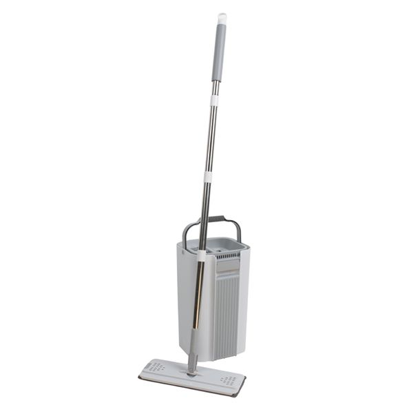 Cleaning Bucket and Mop Microfiber Flat Squeeze Cleaning Mop with Bucket