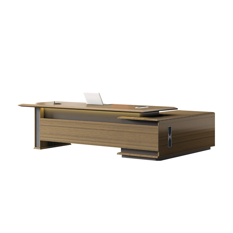 Modern Light Luxury Chairman Office Manager Desk Elegant Executive Chair Set for Home Wholesale Boss President Desk