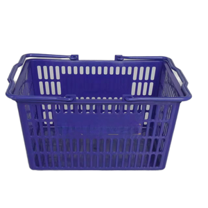 25L Pink Plastic Supermarket Shopping Hand Basket l for Grocery Shopping