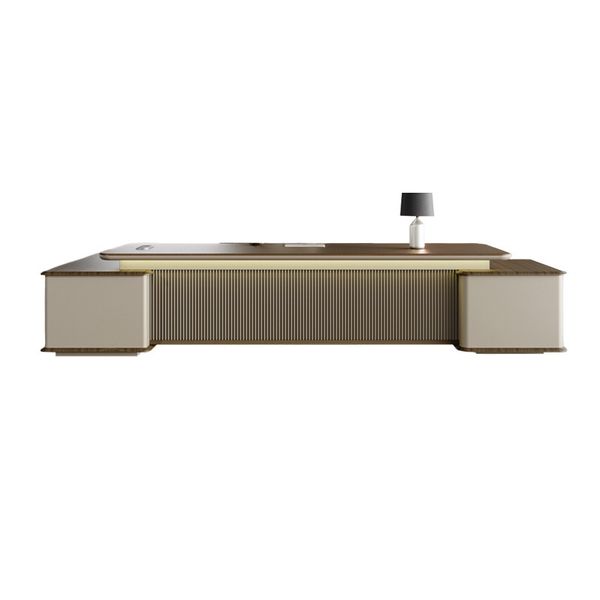 Modern Executive Office Furniture Ceo Supervisor Manager Desk with Steel Cabinet Combination Classy Boss Desk Chair Wholesale