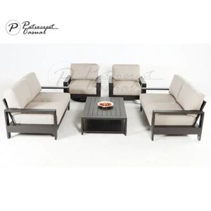 Factory Modern Set Patio Sectional Modular Modern  Couch Seating Aluminum Outdoor Garden Furniture Set