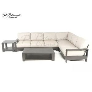 Outdoor Luxury Aluminum Garden Sofa New Design Patio Luxury Furniture L Shape Sectional Sofa Set