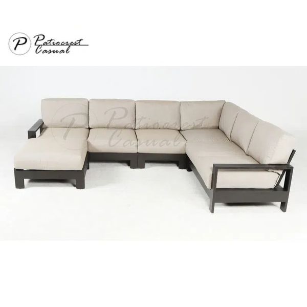 Outdoor Aluminum Furniture Set Garden Sofa Hotel Luxury Sofa Set Sample Aluminum Seat Modern Durable Waterproof Patio Furniture