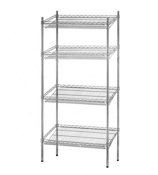 NSF Wholesale Supermarket Wire Rack Shelving Chrome Plated Storage Racks Wire Basket Shelves