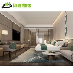 Luxury Contemporary Wood Panel Furniture 5-Star Hotel Room Bedroom Set for Living Room Apartment Villa