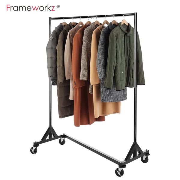 Commerical Heavy Duty Garment Rack Custom Double Hanging Rail for Clothes Display Clothing Garment Rail