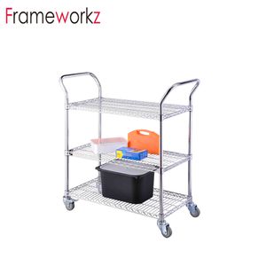 Metal Trolley Heavy Warehouse Tool Cart Trolley