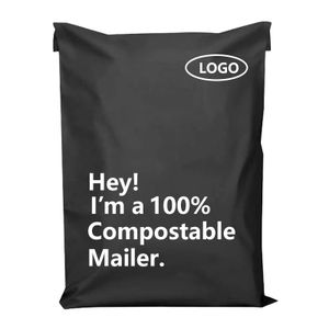 Custom Biodegradable Compostable Clothing Mailers Mailing Bags Plastic Packaging Bags Eco-friendly Shipping Plant Express
