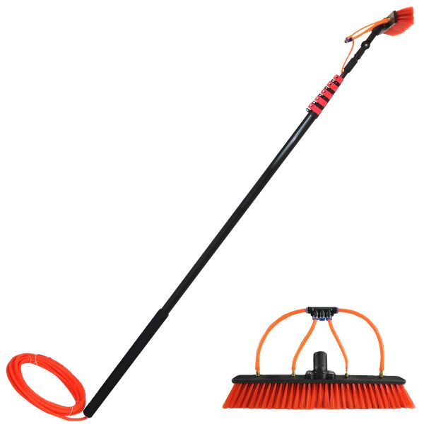 For Extentool 30ft Water Fed Pole System Kit Eco-Friendly Pure Water Window Cleaning L-400 Brush