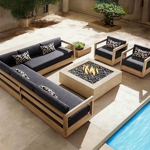 patio furniture set outdoor luxury modern sets waterproof garden lounge sofa teak muebles de exterior sofas outdoor furnitures