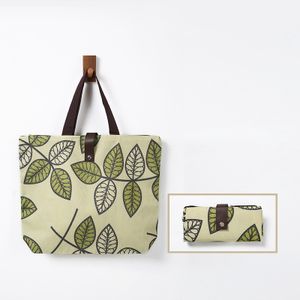 Nice Dye Sublimation Printing Foldable  Polyester Shopping Tote  Bag with Snap Button