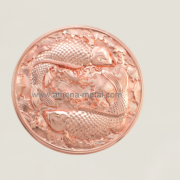Carp relief folding makeup mirror