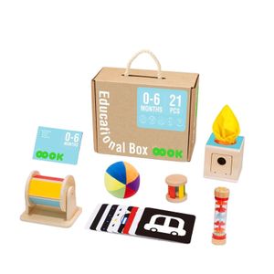 Preschool Educational Cognitive Card Raindrops Toys Plywood Tissue Educational Montessori Box Set 0-6 Months Educational Box