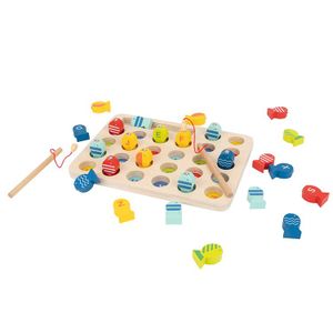 Wooden Magnetic Fish Toy Marine Memory Game Alphabet Learning Montessori Educational Toys for Kids