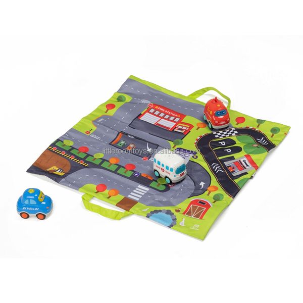 Kids Intelligent Educational Toy Diy Tracks Operate Slot Vehicle for Rail Car Track Assembling Toys Mat  Gifts Party Pretend