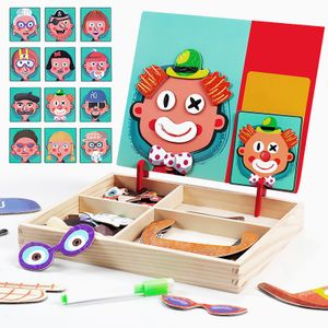 Scene Card Preschool  Book Games Play Box Montessori DIY Early Educational Toys Kids Wooden Jigsaw Puzzle