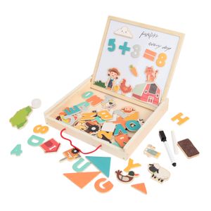 Little Room DIY Early Educational Jigsaw Book Wooden Puzzle Games Toys  Puzzle Box-105pcs for Kids