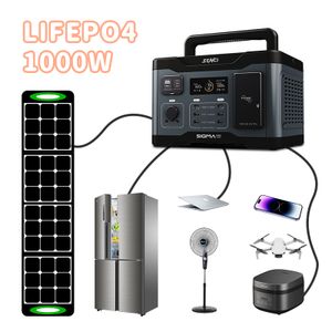 Outdoor 1000W Home Backup Solar Power Generator 921Wh LiFePO4 Battery 2000W AC Input MPPT Controller Portable Power Station