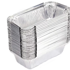 No.6a Customized Packing Aluminum Foil Containers Baking Bread Loaf Pan Rectangle Aluminum Foil Tray PE Customizable Packing
