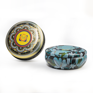 Nice-can Factory Custom Printed Round Gift Metal Candle Tin Luxury Scented Empty Tin Candle Containers With Lids