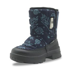 New Technology Print Kids Snow Boots Girls Boys Winter Fur Lining Boots Waterproof Outdoor Warm Shoes